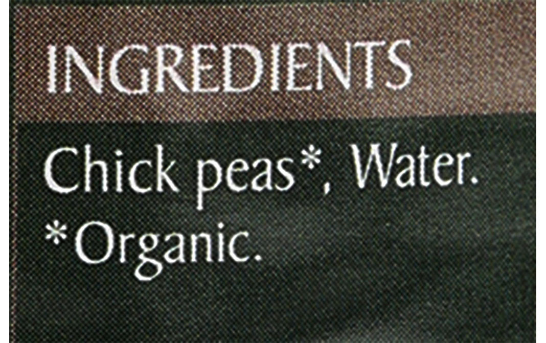 Epicure Organic Chick Peas, In water with no added salt   Tin  400 grams